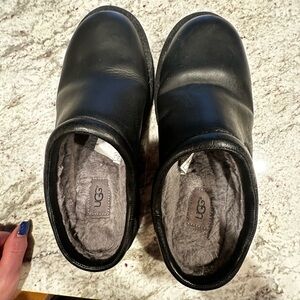 UGG leather slip on.